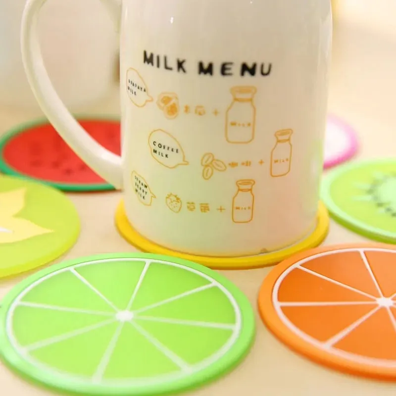 Funki Buys | Coasters | Fruit Design Drink Mats 6 | 7 Pcs Sets