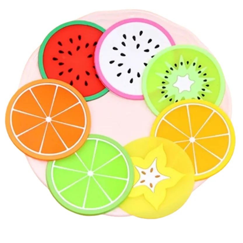Funki Buys | Coasters | Fruit Design Drink Mats 6 | 7 Pcs Sets