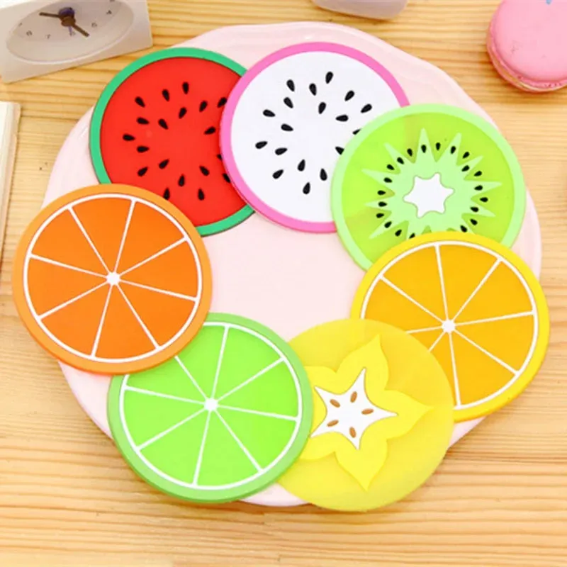 Funki Buys | Coasters | Fruit Design Drink Mats 6 | 7 Pcs Sets