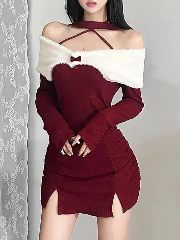 Guendalina – Off-shoulder design – Mini dress