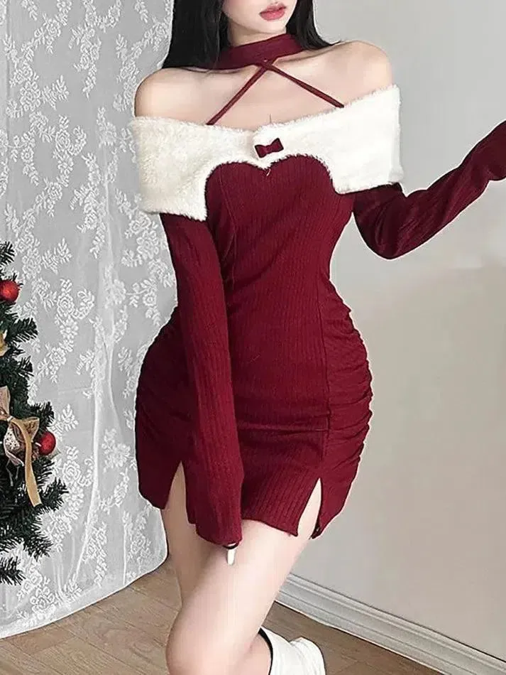Guendalina – Off-shoulder design – Mini dress