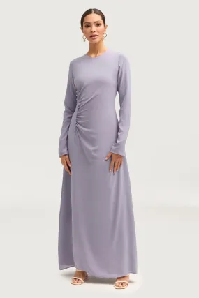 Julia Rouched Maxi Dress - Winter Blue