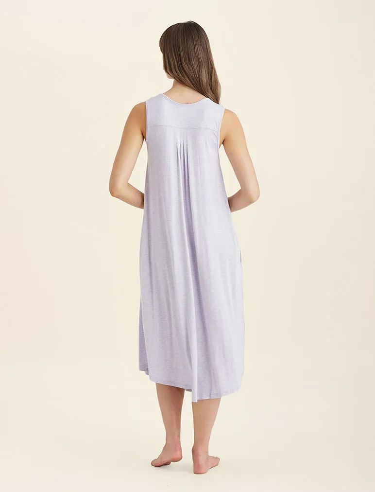 Kate Modal Soft Pleat Front Maxi Nightgown