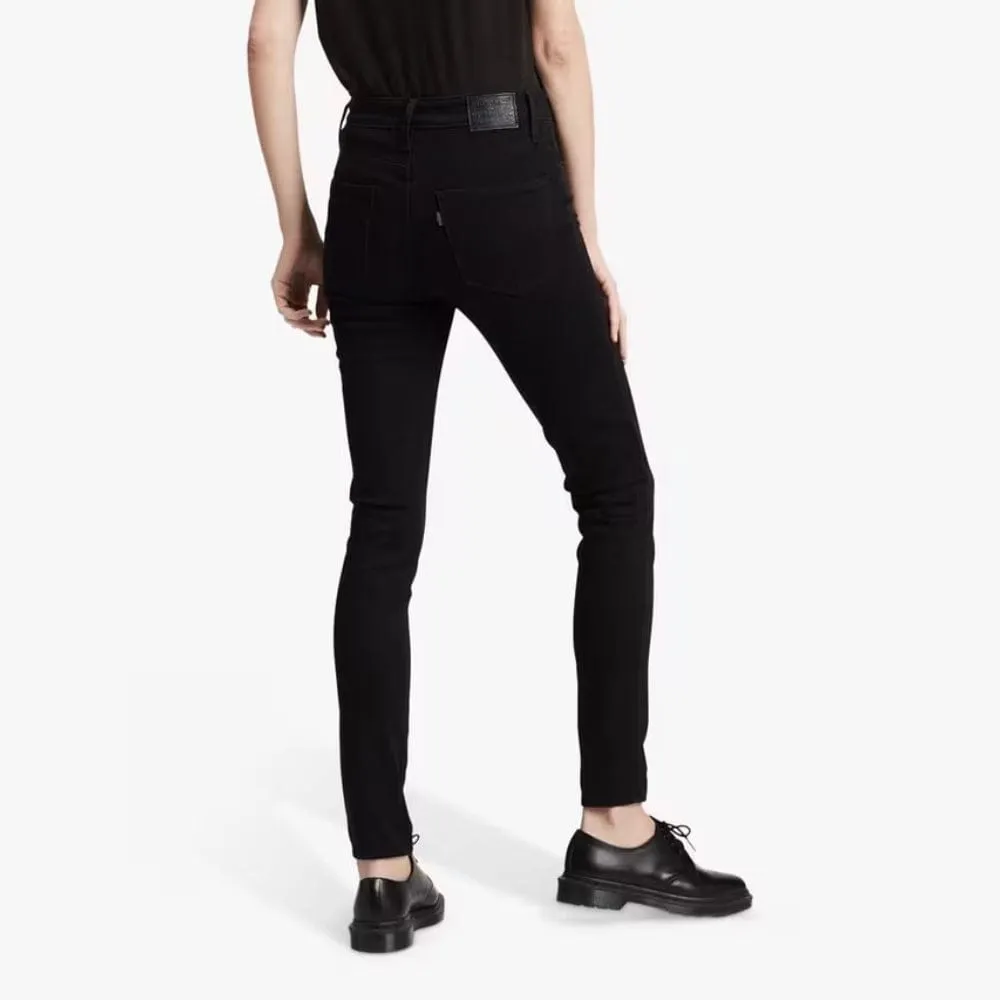 Levi's 721 High Rise Skinny Jeans In Long Shot Black 32leg