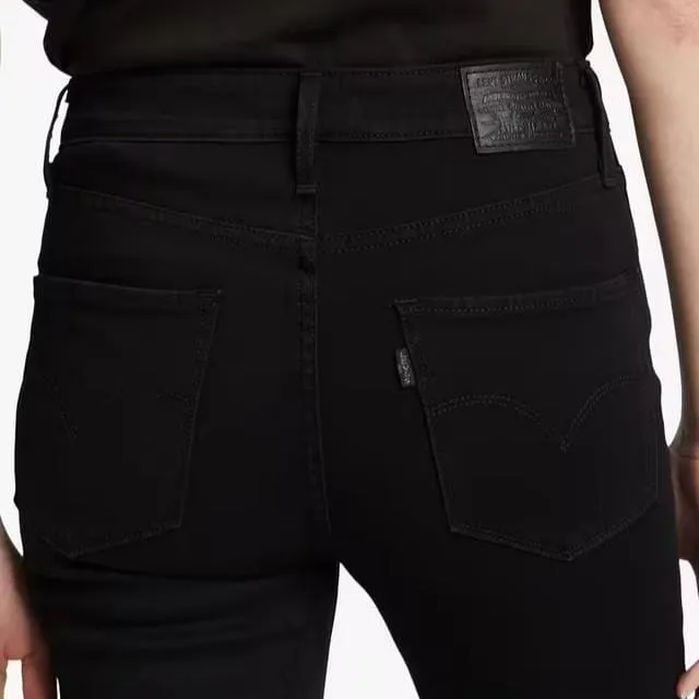 Levi's 721 High Rise Skinny Jeans In Long Shot Black 32leg