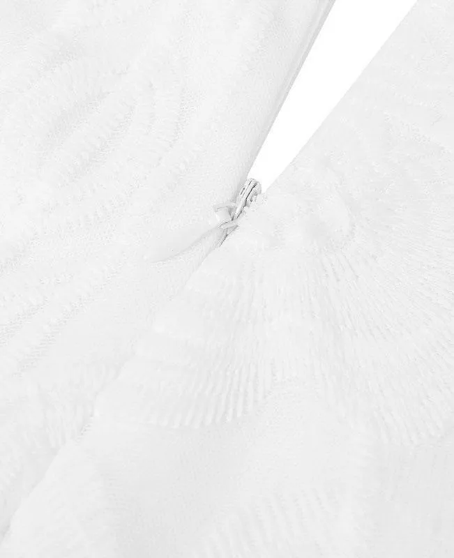 Long White Lace Boho Dress