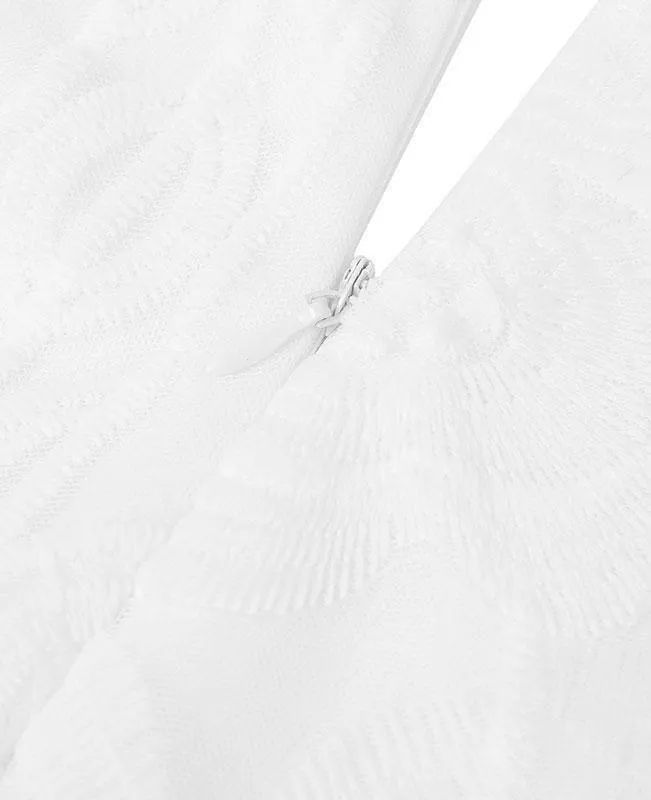 Long White Lace Boho Dress