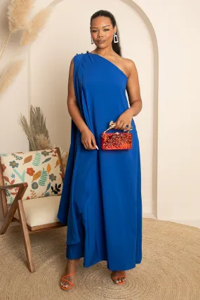 MONA ONE SHOULDER MAXI DRESS