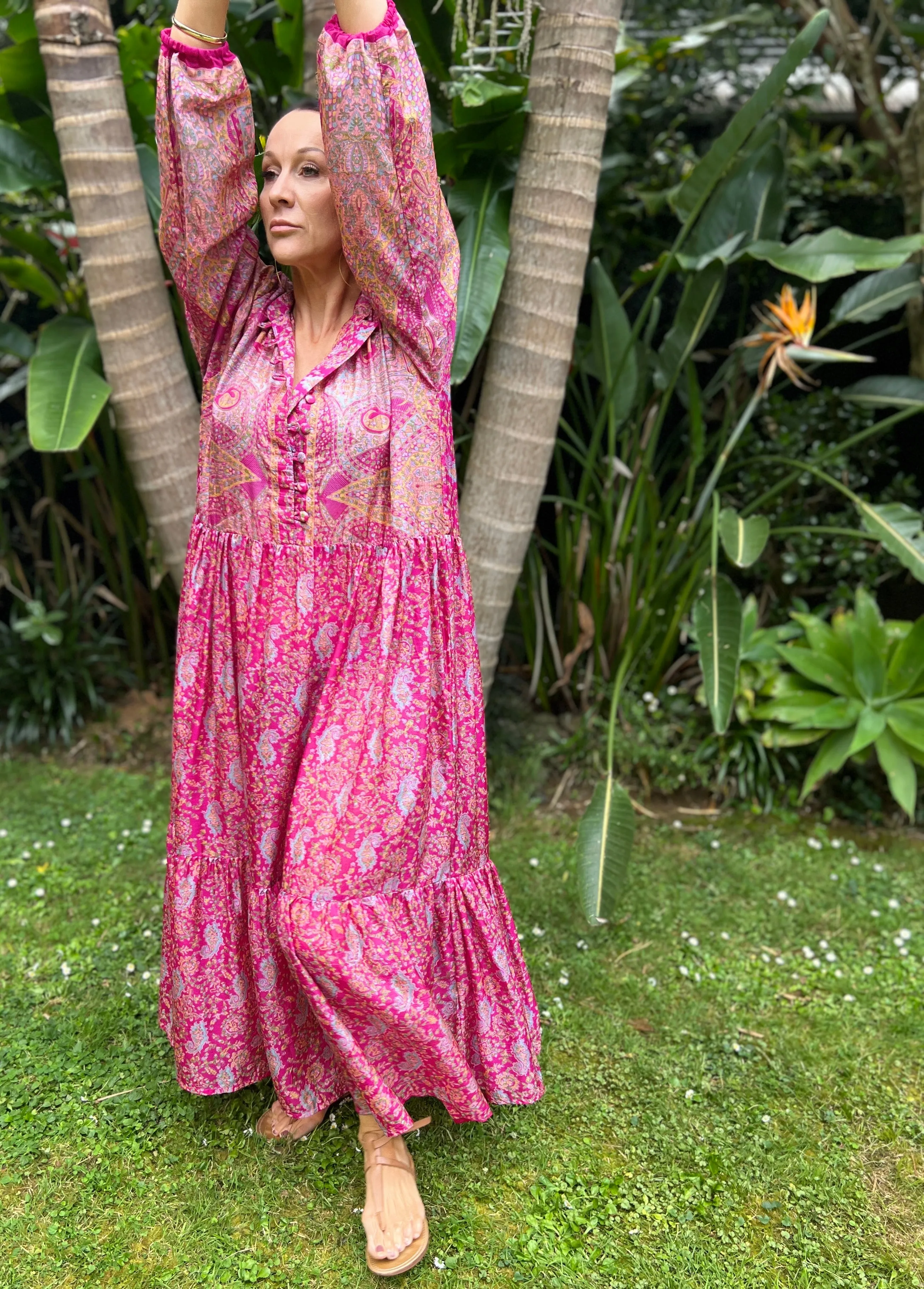 Moonlight Dress - Magenta Pink (M)