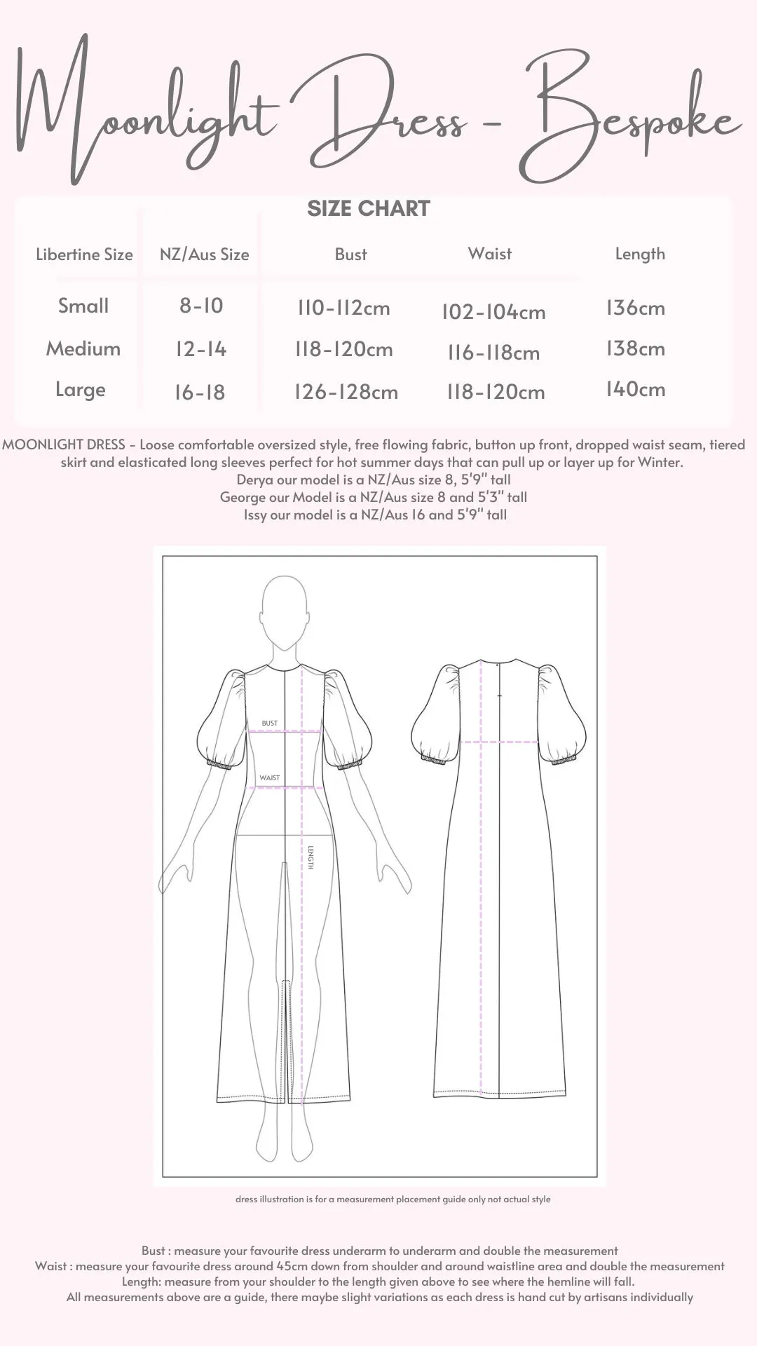 Moonlight Dress - Magenta Pink (M)