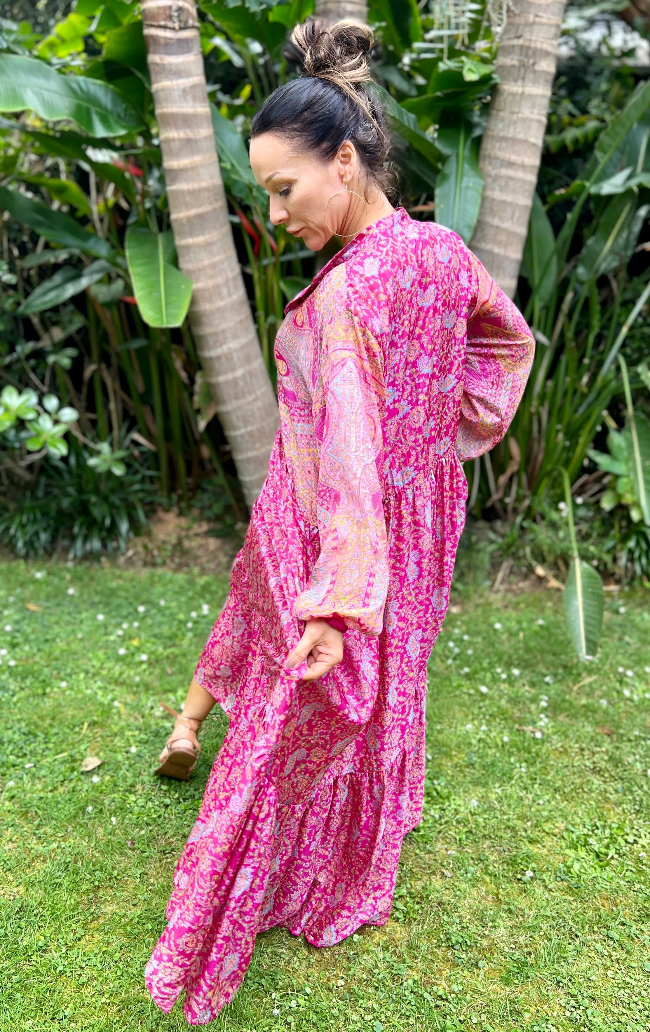 Moonlight Dress - Magenta Pink (M)