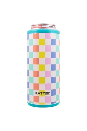 Multicolored Checkered Can Cooler Tumbler
