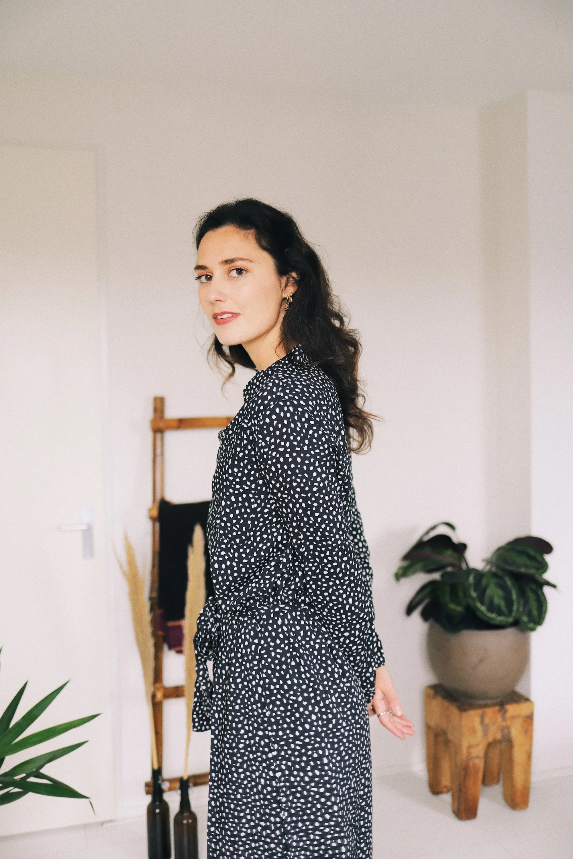 nalini maxi dress animal dot