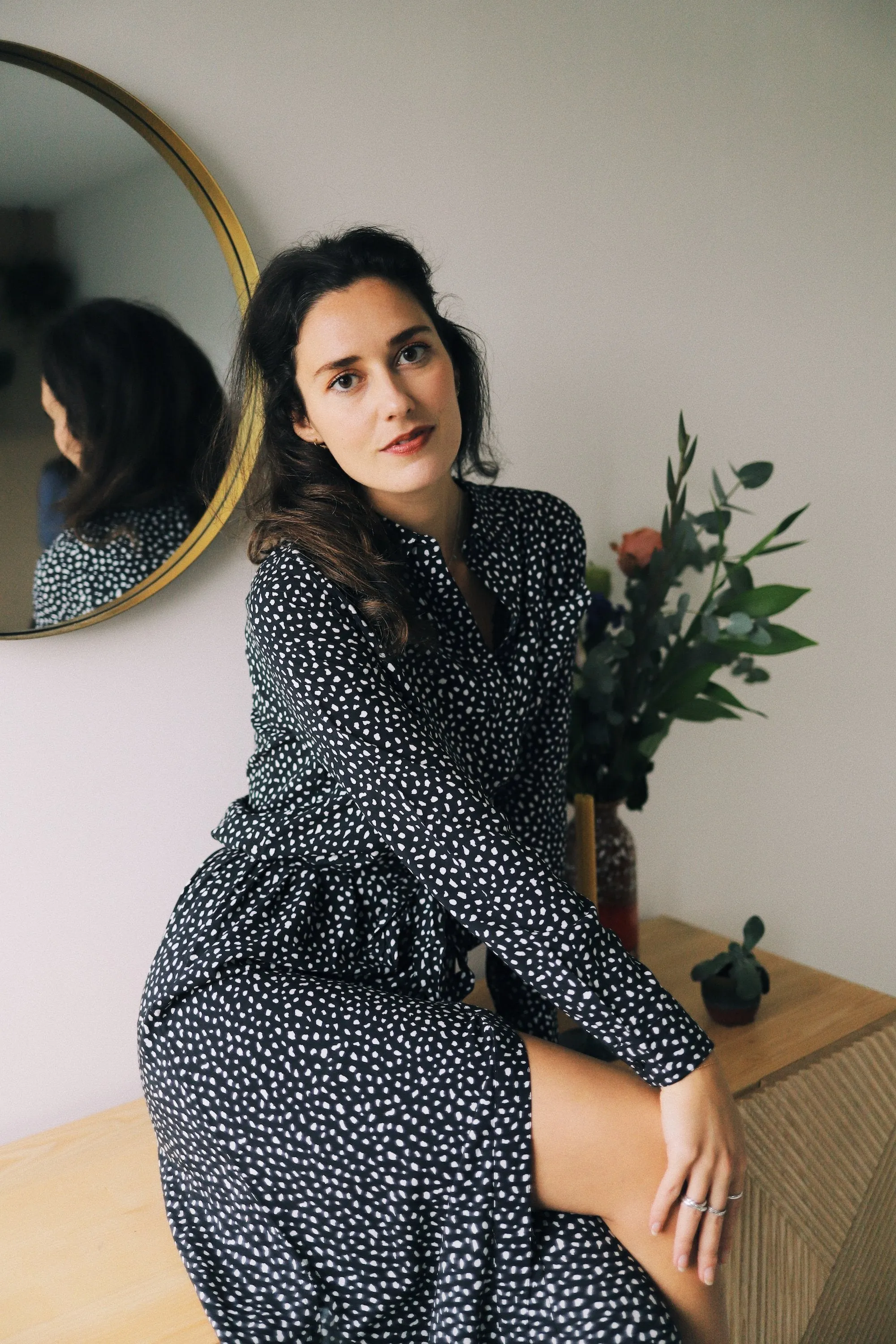 nalini maxi dress animal dot
