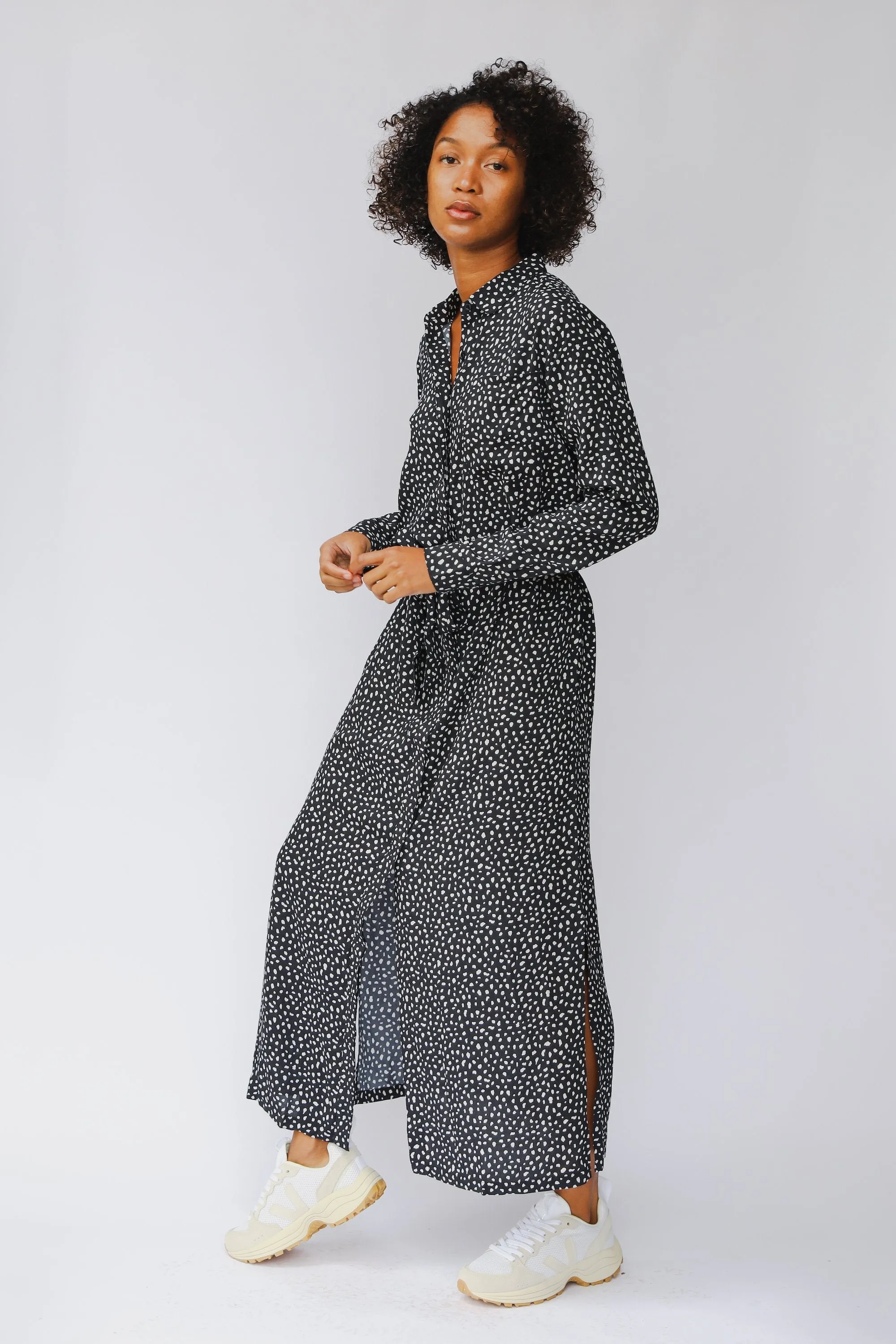 nalini maxi dress animal dot