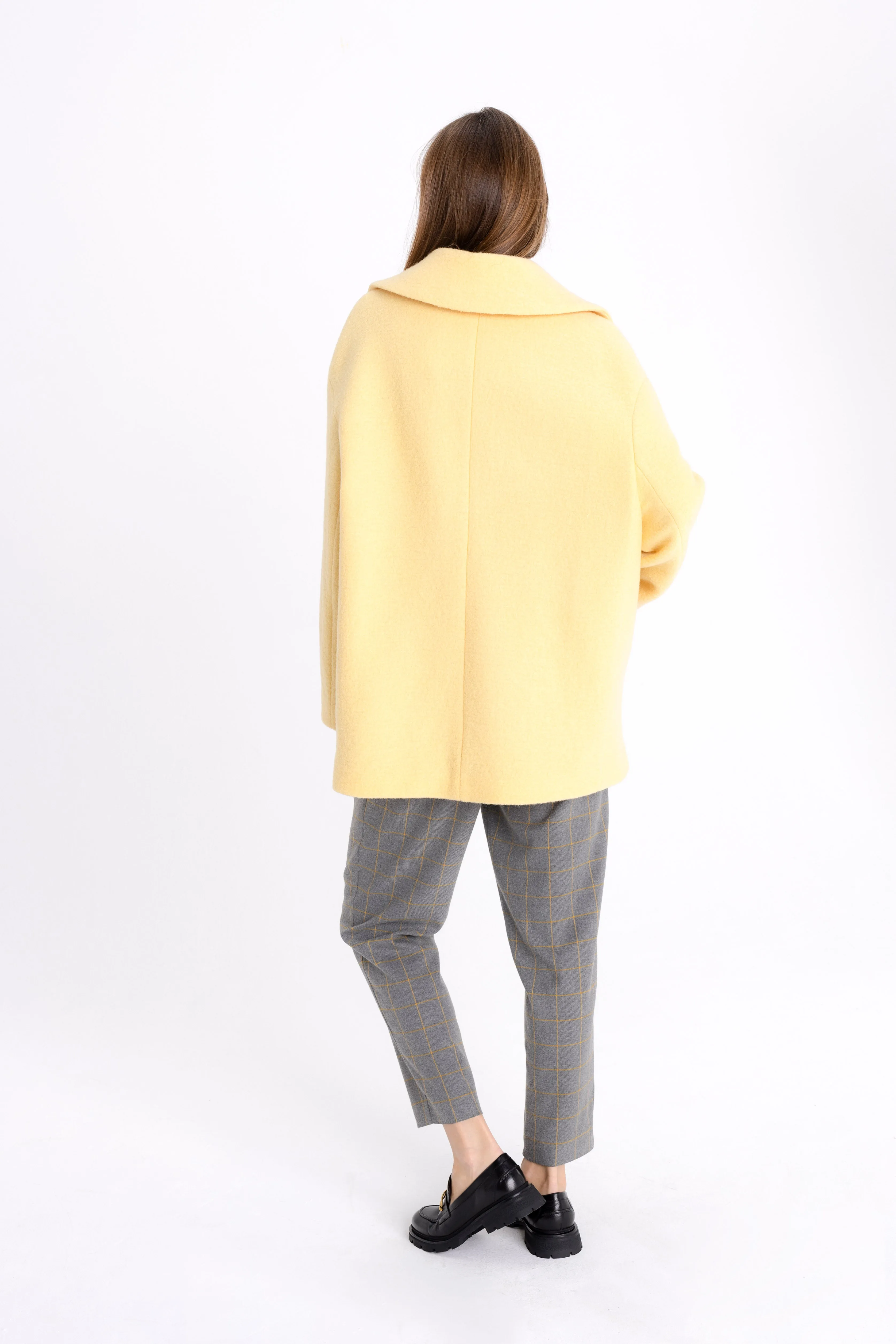 OVERSIZED WOOL YELLOW COAT