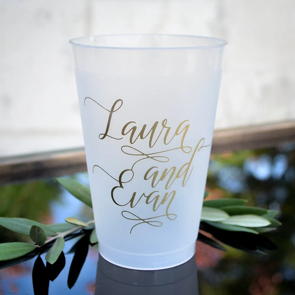 Personalized Calligraphy Script Frost Flex Cups