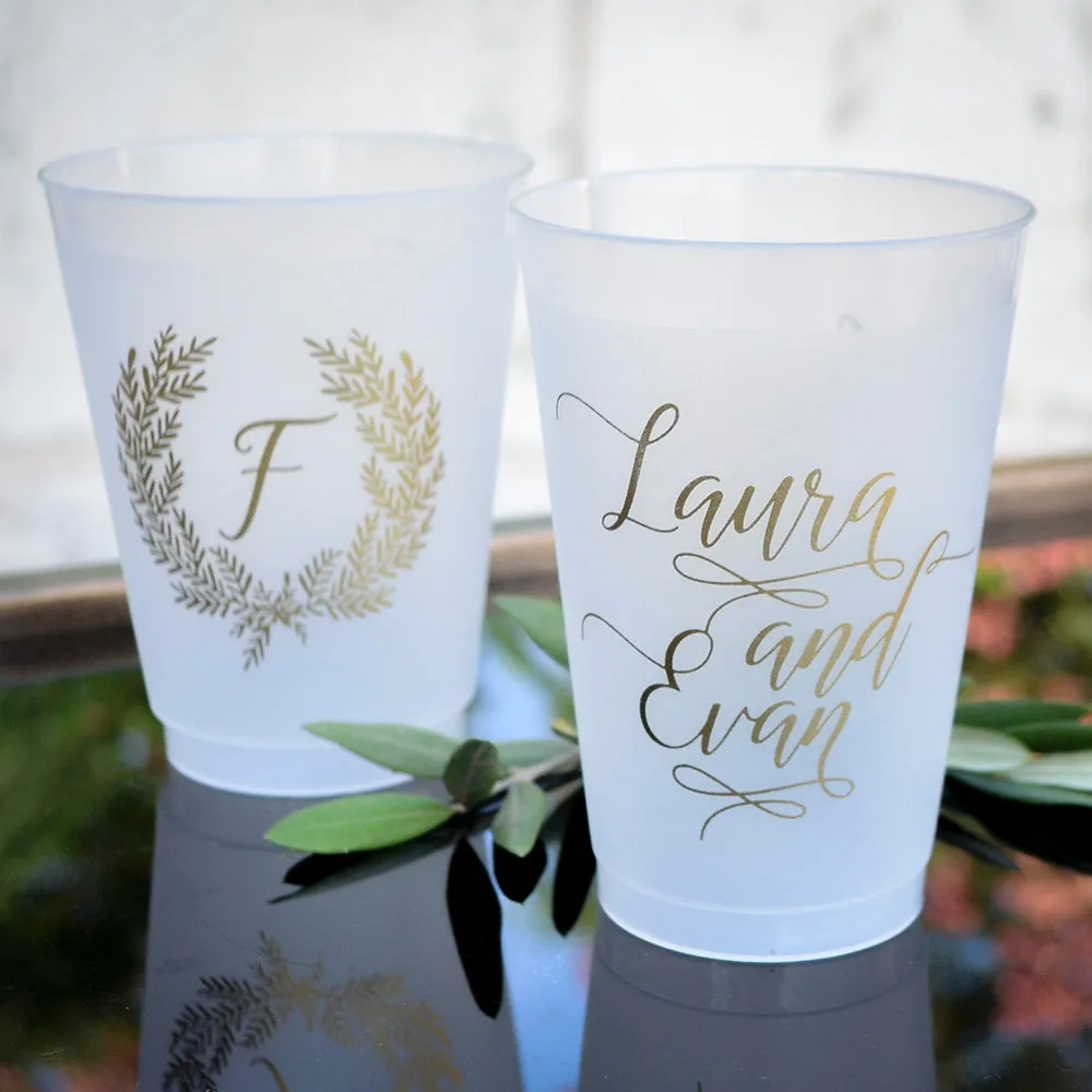 Personalized Calligraphy Script Frost Flex Cups