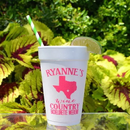 Personalized "Happy Hour" Foam Party Cups