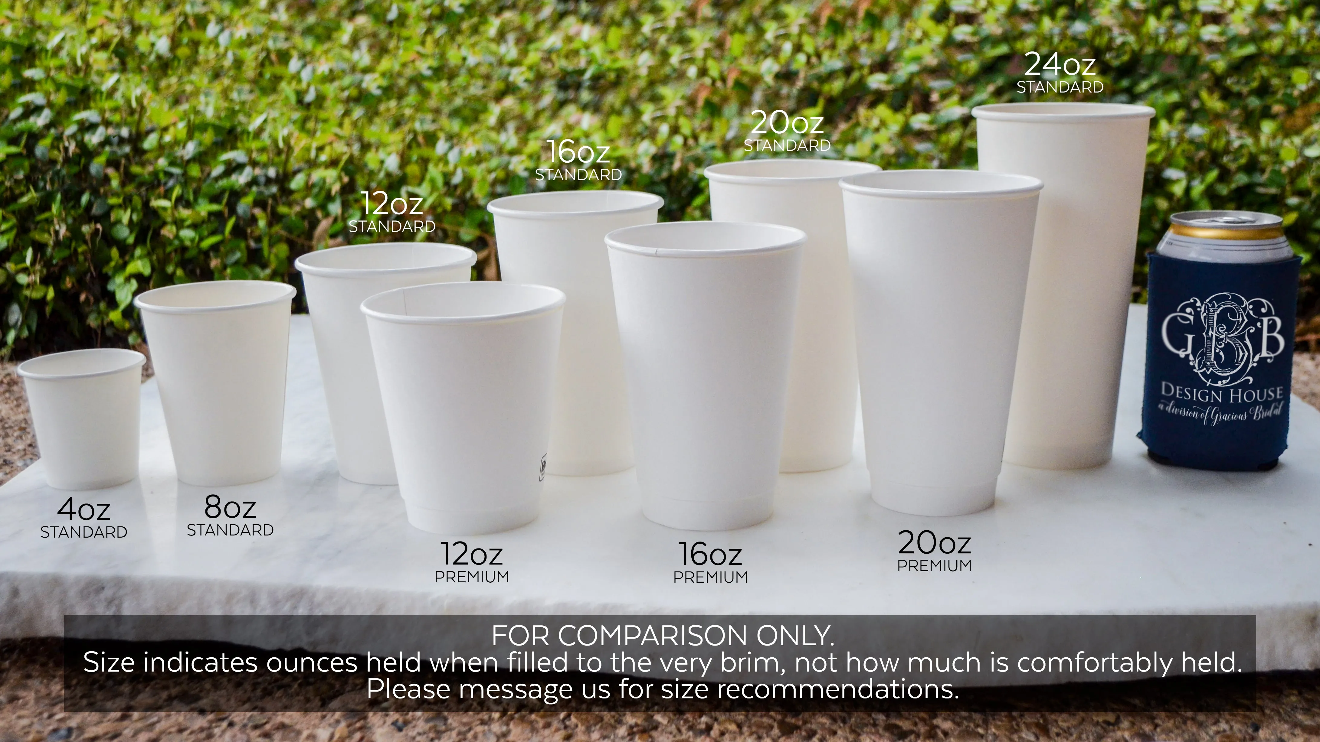 Personalized Script Monogram Paper Cups