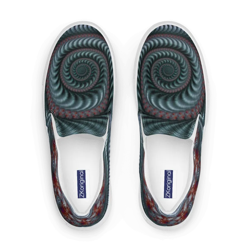 "Fractal Seashell" Collection - Women’s Slip-on Canvas Shoes