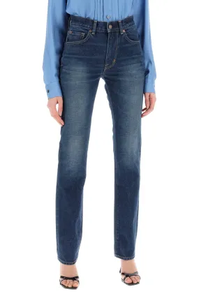 "jeans with stone wash treatment