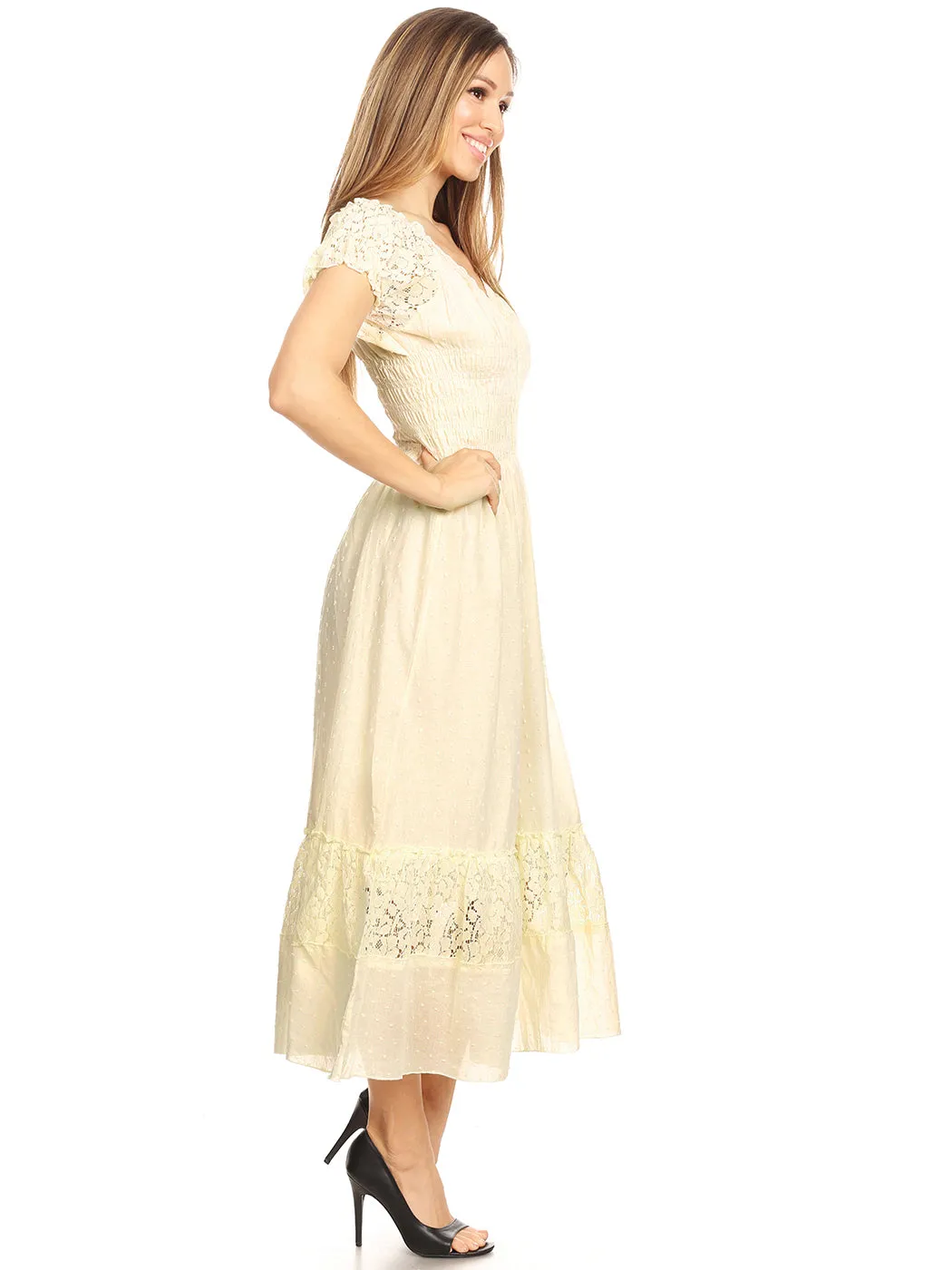 Renaissance Boho Lace Maxi Dress