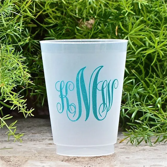 Script Monogram Custom Frost Flex Cups