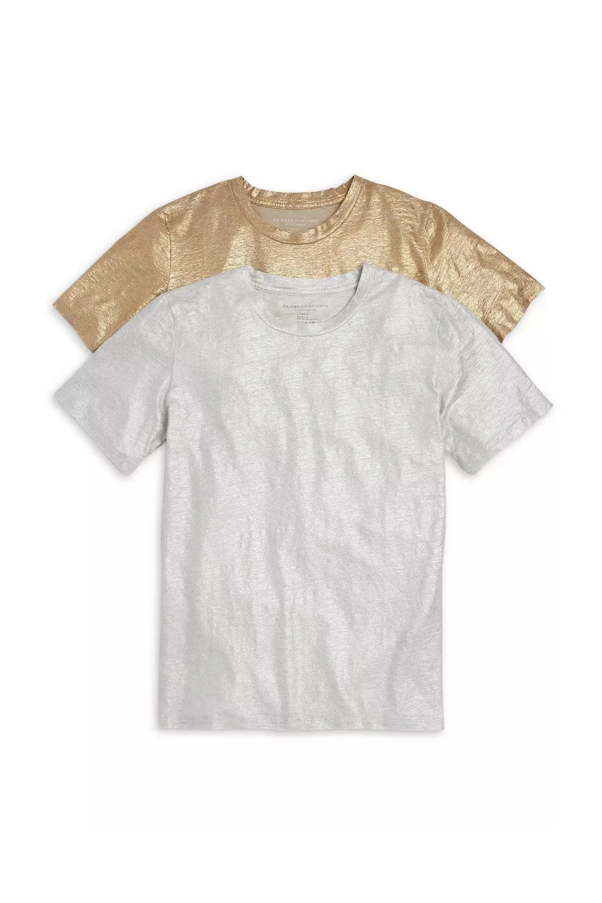 Stretch Linen Metallic 2Pc Short Sleeve T-Shirt Gift Pack