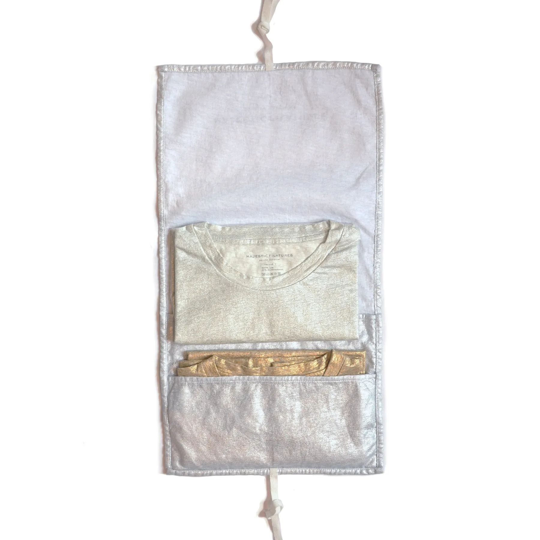 Stretch Linen Metallic 2Pc Short Sleeve T-Shirt Gift Pack