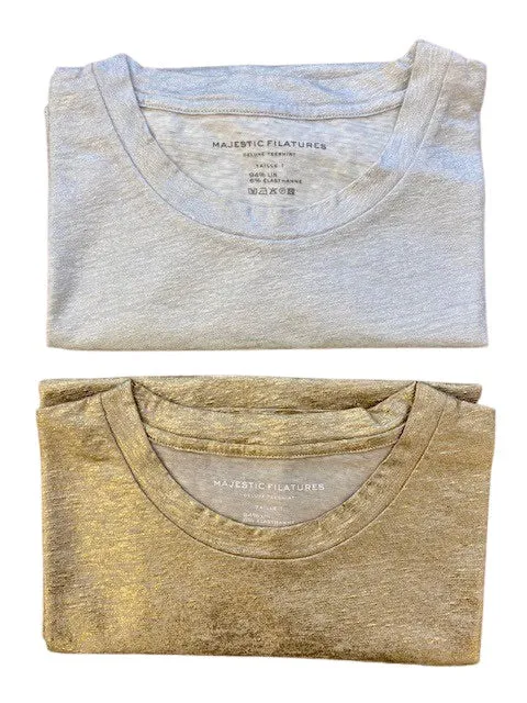 Stretch Linen Metallic 2Pc Short Sleeve T-Shirt Gift Pack