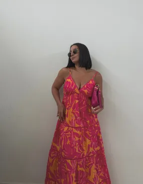 Sunset Fushia Maxi Dress