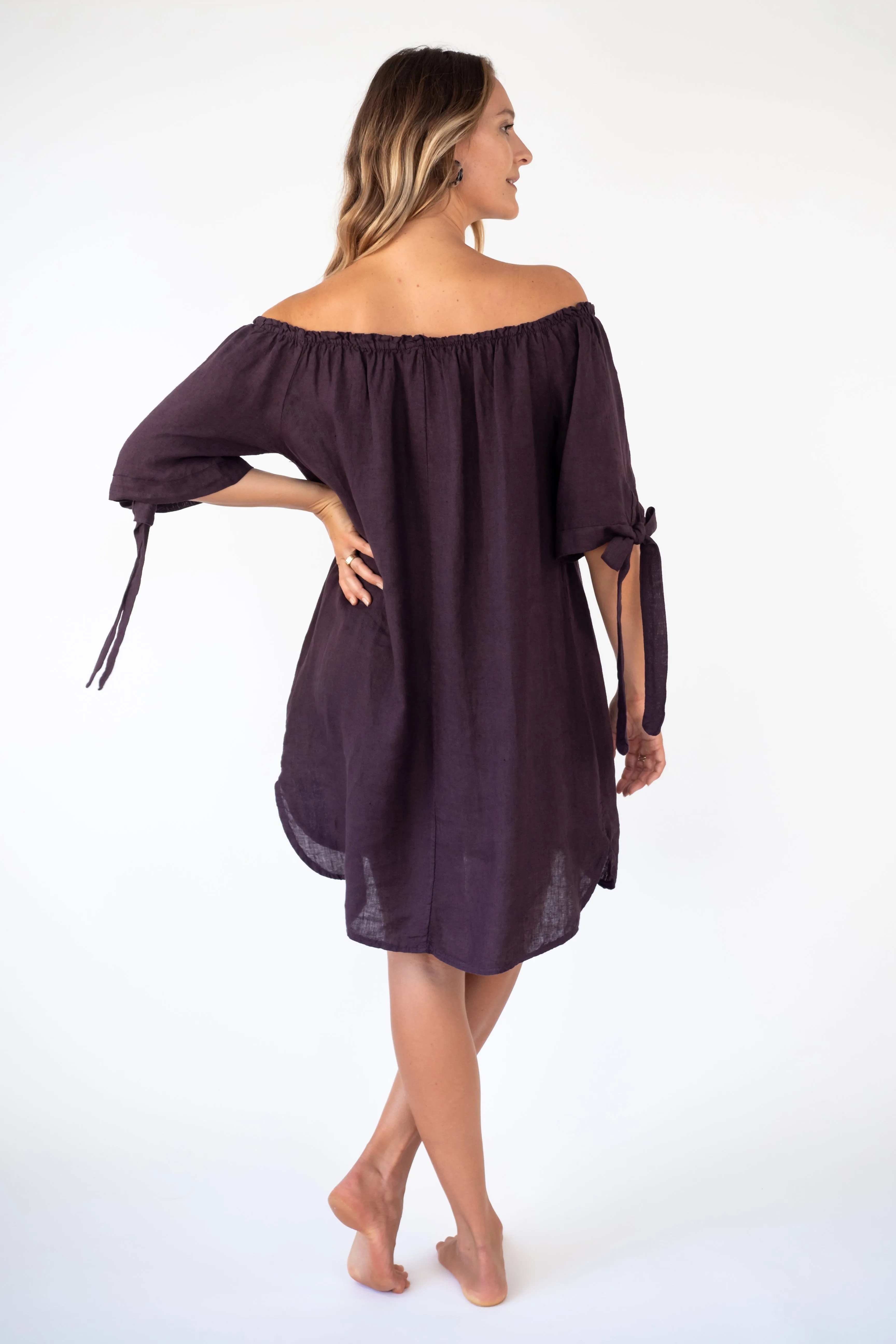 the MANAWA linen short dress