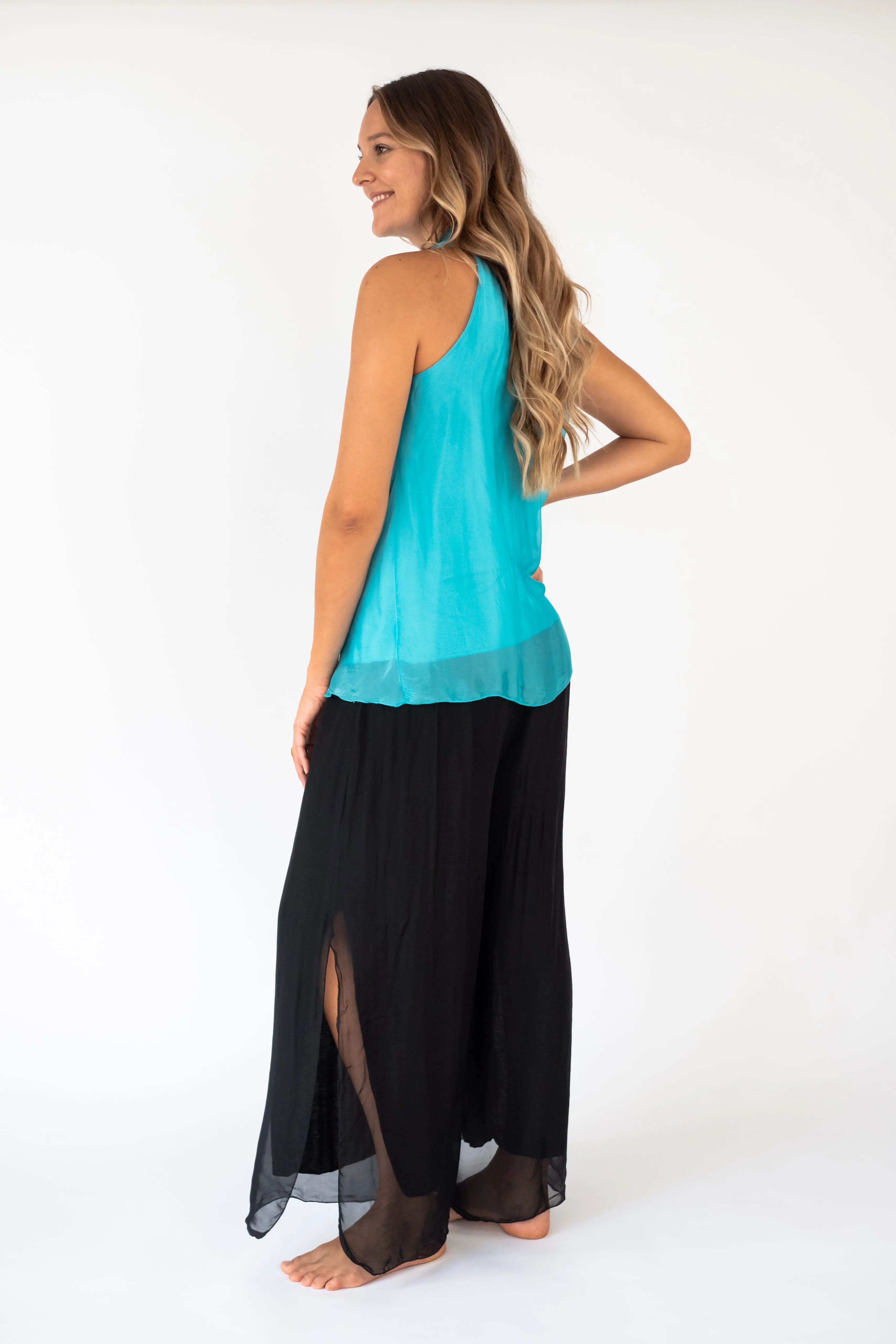 The Olinda sleeveless Silk Top