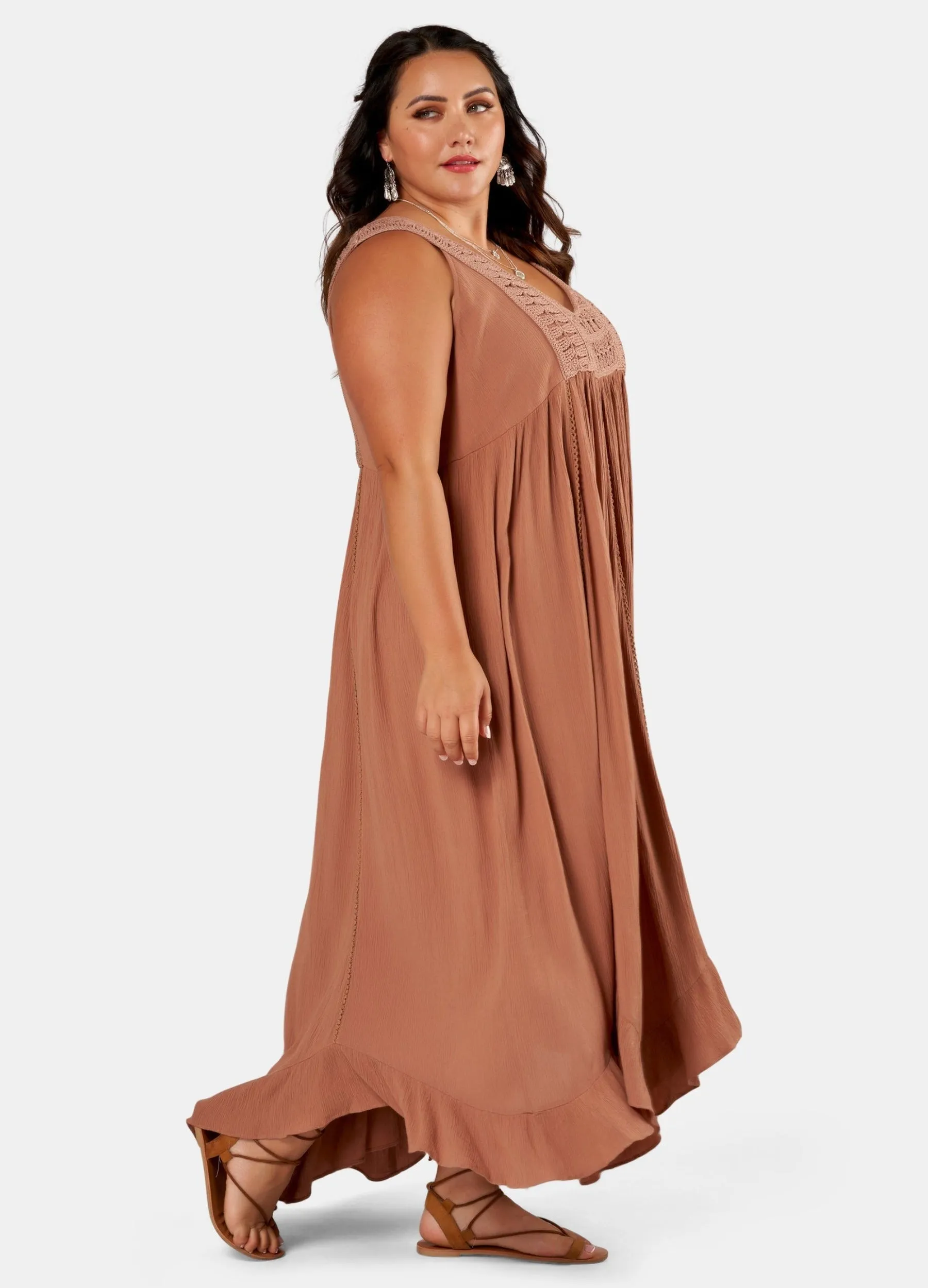 The Poetic Gypsy - Sleeveless Supernatural Embroidered Dress