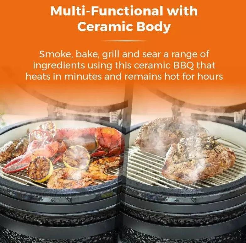 Tower Kamado Maxi Barbecue Barrel Charcoal (fuel) Black