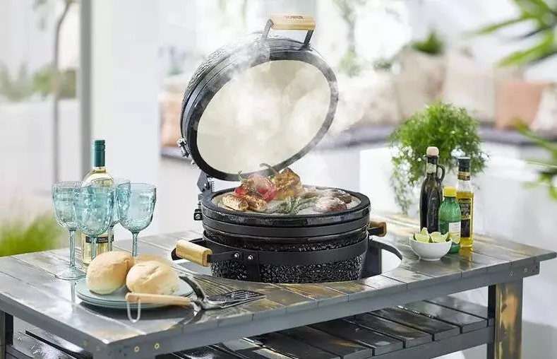 Tower Kamado Maxi Barbecue Barrel Charcoal (fuel) Black