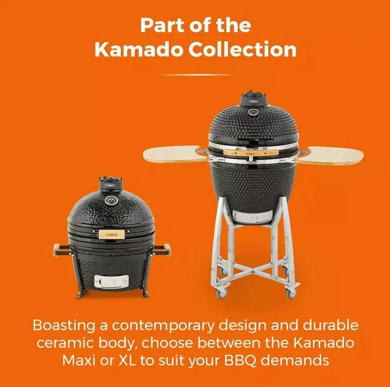 Tower Kamado XL Barbecue Barrel Charcoal (fuel) Black