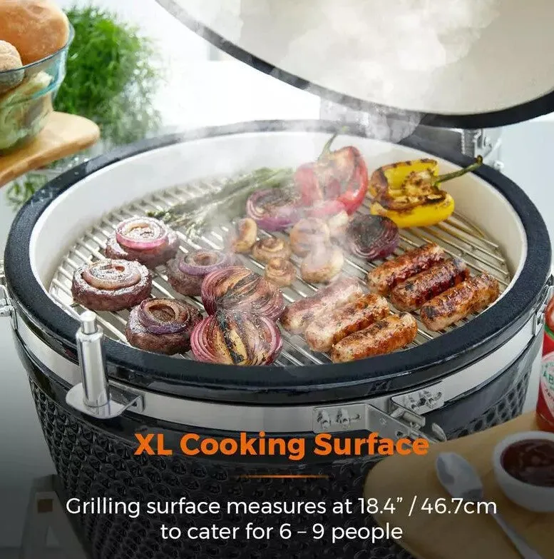 Tower Kamado XL Barbecue Barrel Charcoal (fuel) Black