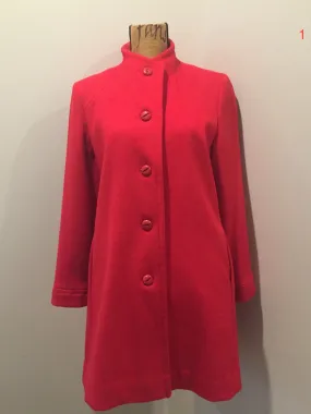 Vintage Electré Paris Red Car Coat, Made in Canada