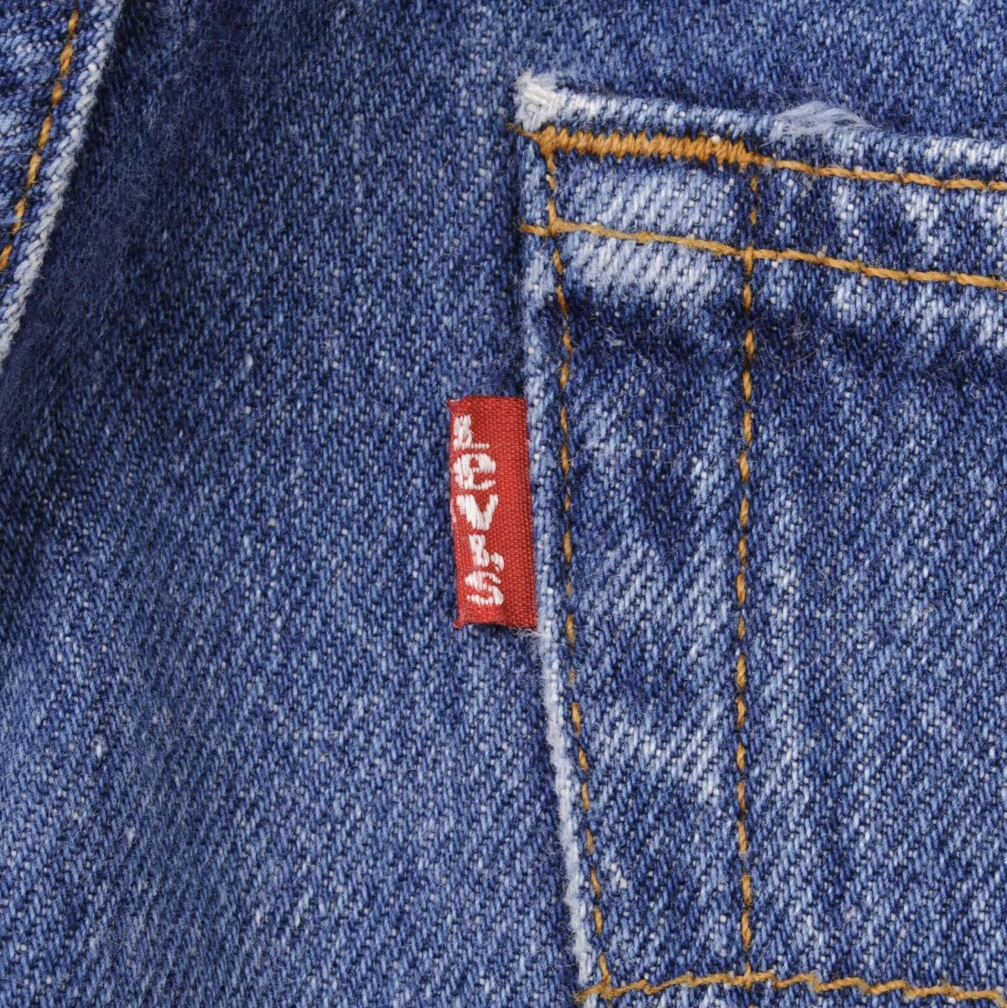 VINTAGE LEVIS 501 JEANS INDIGO 1980S SIZE W34 L29 1/2 MADE IN USA