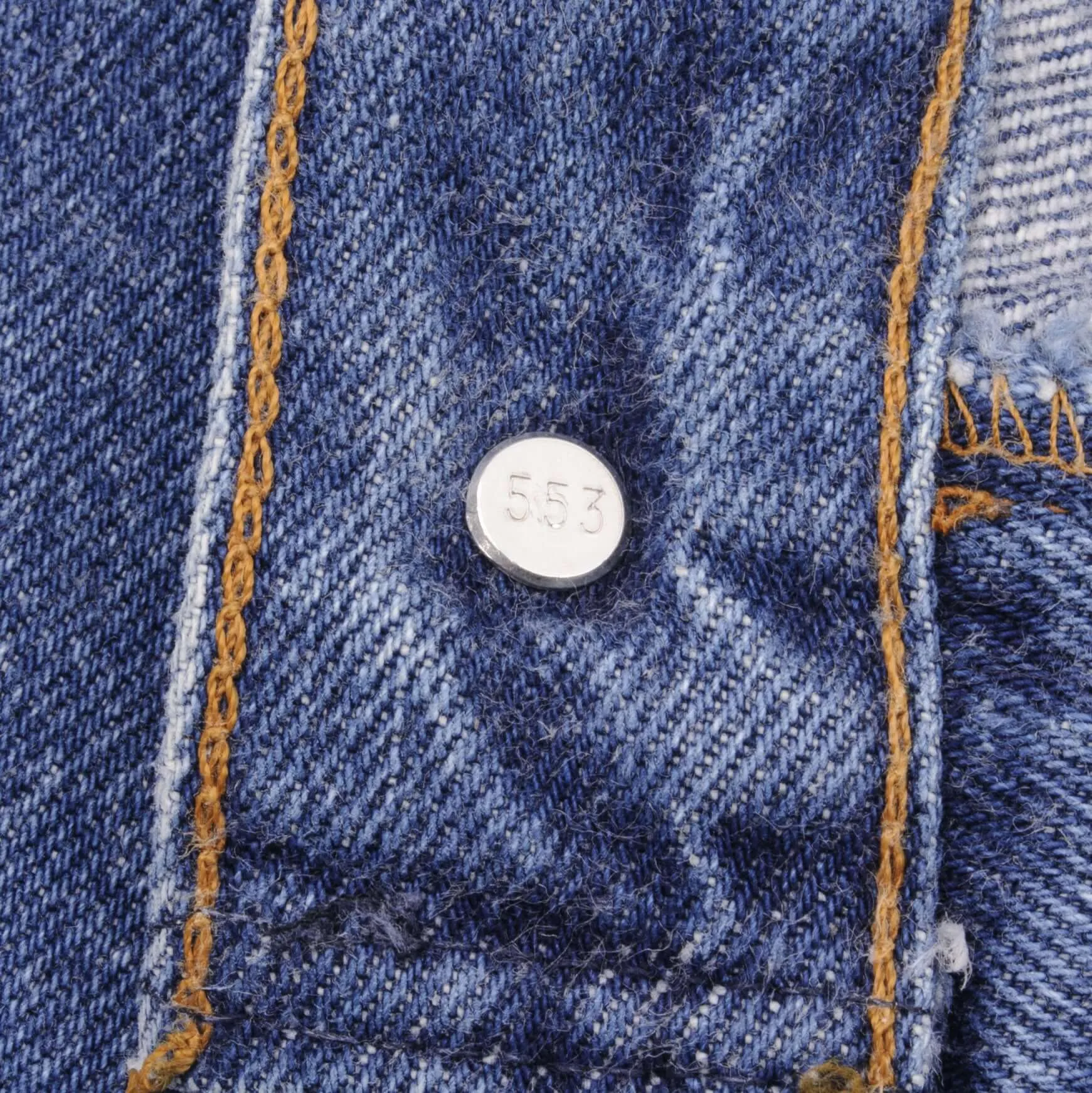 VINTAGE LEVIS 501 JEANS INDIGO 1980S SIZE W34 L29 1/2 MADE IN USA