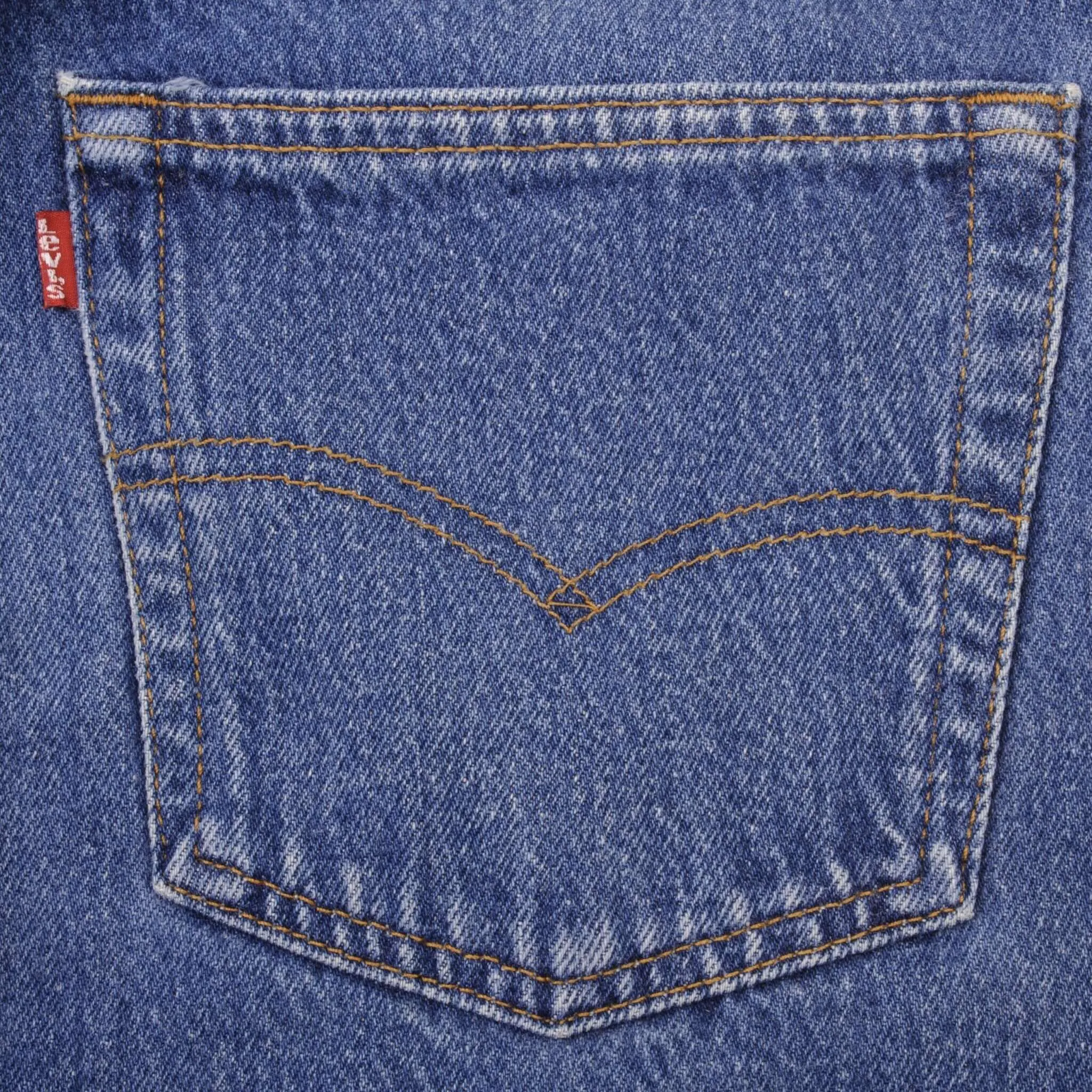VINTAGE LEVIS 501 JEANS INDIGO 1980S SIZE W34 L29 1/2 MADE IN USA