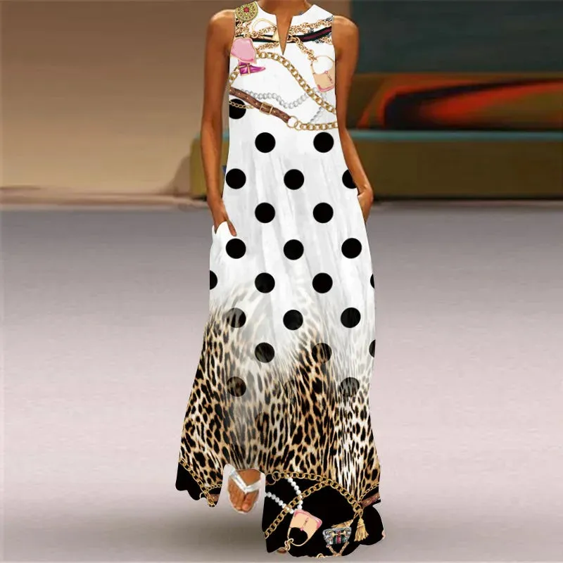 Vintage Long Dress Women Fashion Party Evening Dresses Casual Maxi Vestidos Vocation Beach Dress Ladies Robes